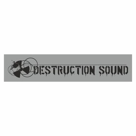 Полоса на лобовое стекло "DESTRUCTION SOUND", серебро, 1220 х 270 мм