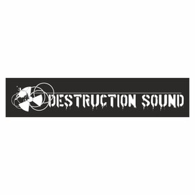 Полоса на лобовое стекло "DESTRUCTION SOUND", черная, 1220 х 270 мм