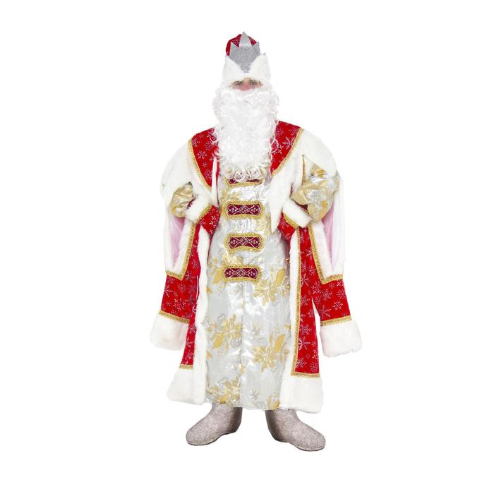 Карнавальный костюм «Дед Мороз Королевский», 6 предметов, р. 54-56, рост 188 см, цвет красный - Фото 1