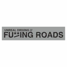 Полоса на лобовое стекло "FA/ING ROADS", серебро, 1220 х 270 мм