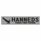 Полоса на лобовое стекло "HANNEDS tires for flying", серебро, 1220 х 270 мм - фото 291494765