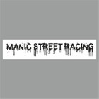 Полоса на лобовое стекло "MANIC STREET RACING", белая, 1220 х 270 мм - фото 291494785