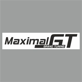 Полоса на лобовое стекло "MAXIMAL GT", белая, 1220 х 270 мм