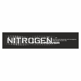 Полоса на лобовое стекло "NITROGEN POWER", черная, 1220 х 270 мм