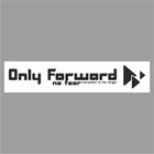 Полоса на лобовое стекло "Only Forward", белая, 1220 х 270 мм - фото 291494803
