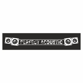 Полоса на лобовое стекло "PERFECT ACOUSTIC", черная, 1220 х 270 мм 9341807