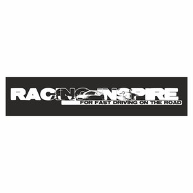 Полоса на лобовое стекло "RACING INSPIRE", черная, 1220 х 270 мм