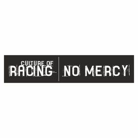 Полоса на лобовое стекло "RACING NO MERCY", черная, 1220 х 270 мм