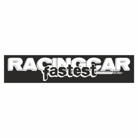 Полоса на лобовое стекло "RACINGCAR fastest", черная, 1220 х 270 мм