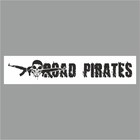 Полоса на лобовое стекло "ROAD PIRATES", белая, 1220 х 270 мм 9341850 - фото 314231411