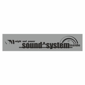 Полоса на лобовое стекло "SOUND SYSTEM", серебро, 1220 х 270 мм 9341857