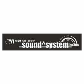 Полоса на лобовое стекло "SOUND SYSTEM", черная, 1220 х 270 мм 9341858