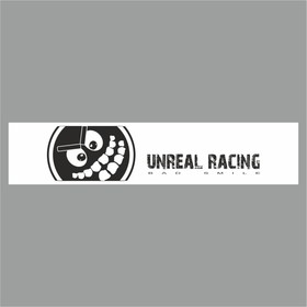 Полоса на лобовое стекло "Unreal Racing", белая, 1220 х 270 мм 9341886