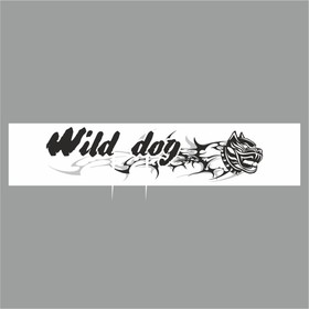 Полоса на лобовое стекло "Wild dog", белая, 1220 х 270 мм