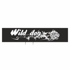 Полоса на лобовое стекло "Wild dog", черная, 1220 х 270 мм