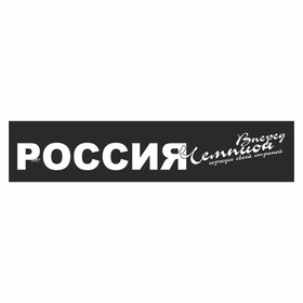 Полоса на лобовое стекло "РОССИЯ вперед чемпион", черная, 1220 х 270 мм