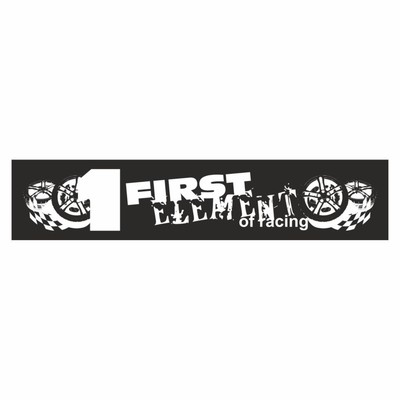 Полоса на лобовое стекло "1 FIRST", черная, 1300 х 170 мм