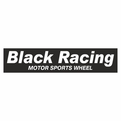 Полоса на лобовое стекло "BLACK RACING", черная, 1300 х 170 мм