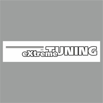 Полоса на лобовое стекло "Extreme TUNING", белая, 1300 х 170 мм