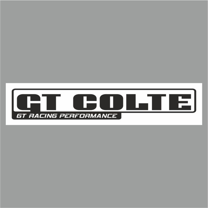 Полоса на лобовое стекло "GT COLTE", белая, 1300 х 170 мм - Фото 1