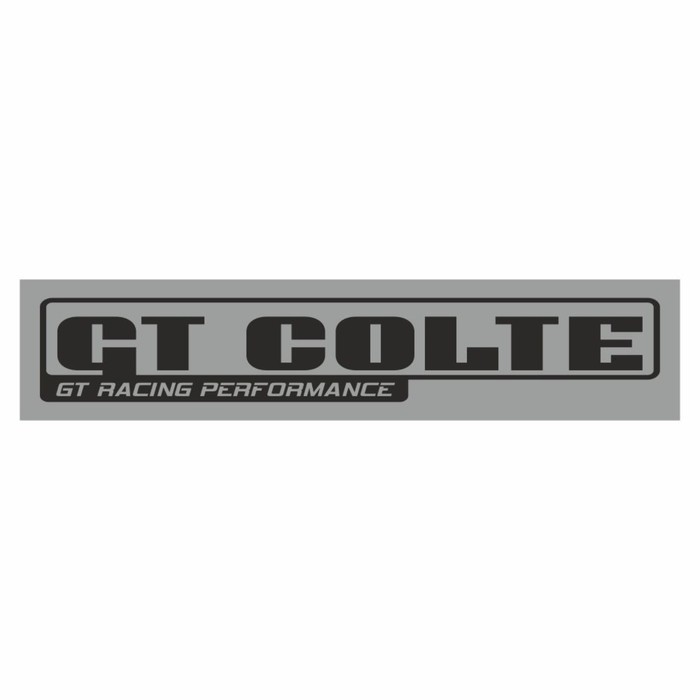 Полоса на лобовое стекло "GT COLTE", серебро, 1300 х 170 мм - Фото 1