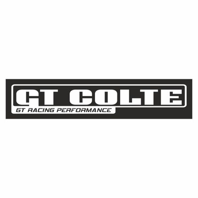 Полоса на лобовое стекло "GT COLTE", черная, 1300 х 170 мм