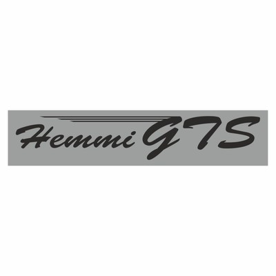 Полоса на лобовое стекло "Hemmi GTS", серебро, 1300 х 170 мм