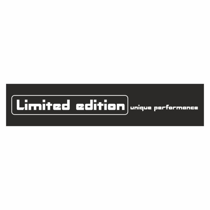 Полоса на лобовое стекло "Limited edition", черная, 1300 х 170 мм - Фото 1