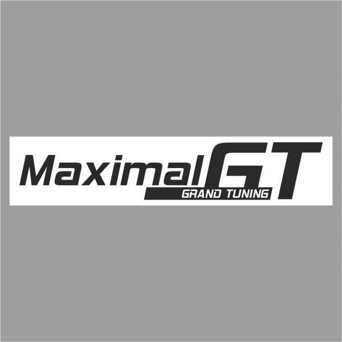 Полоса на лобовое стекло "MAXIMAL GT", белая, 1300 х 170 мм - Фото 1