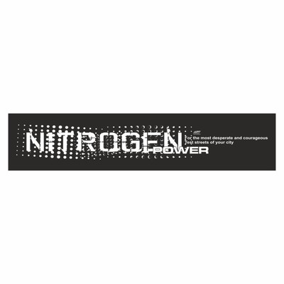 Полоса на лобовое стекло "NITROGEN POWER", черная, 1300 х 170 мм