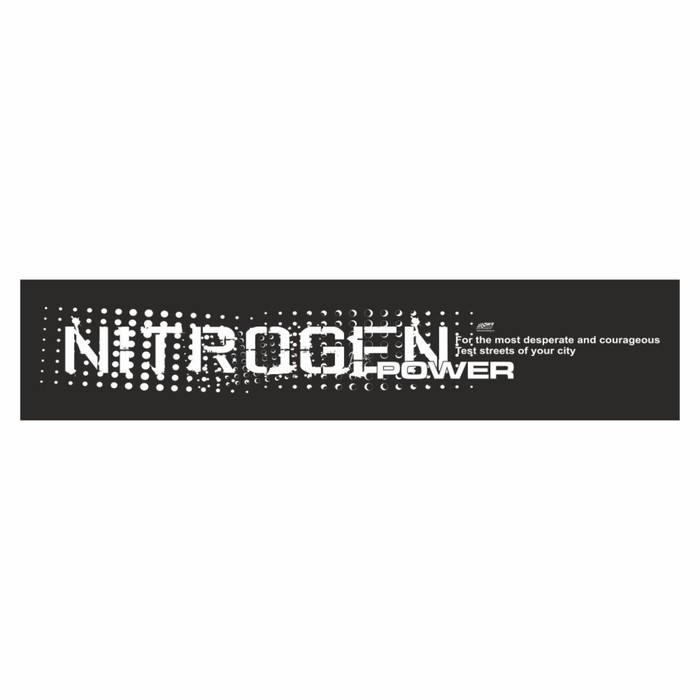 Полоса на лобовое стекло "NITROGEN POWER", черная, 1300 х 170 мм - Фото 1