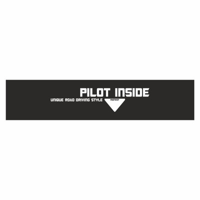 Полоса на лобовое стекло "PILOT INSIDE", черная, 1300 х 170 мм