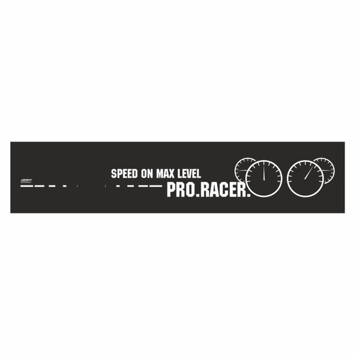 Полоса на лобовое стекло "PRO. RACER", черная, 1300 х 170 мм - Фото 1