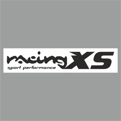 Полоса на лобовое стекло "RACING XS", белая, 1300 х 170 мм