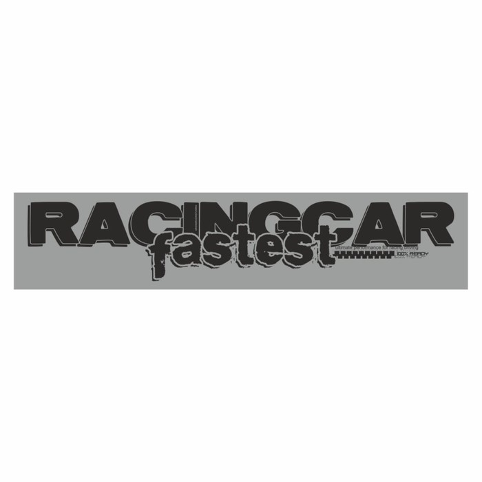 Полоса на лобовое стекло "RACINGCAR fastest", серебро, 1300 х 170 мм - Фото 1