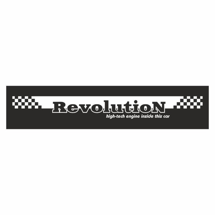 Полоса на лобовое стекло "REVOLUTION", черная, 1300 х 170 мм - Фото 1