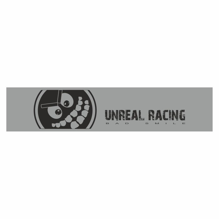 Полоса на лобовое стекло "Unreal Racing", серебро, 1300 х 170 мм - Фото 1