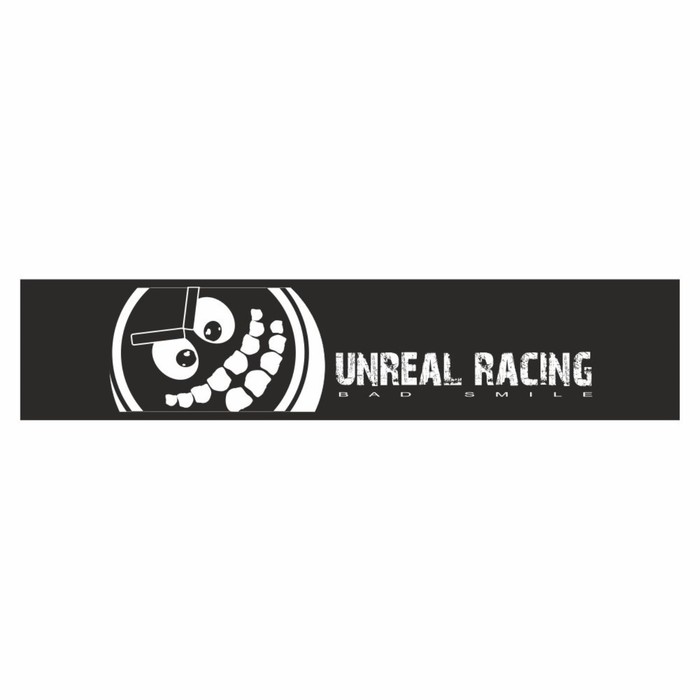 Полоса на лобовое стекло "Unreal Racing", черная, 1300 х 170 мм - Фото 1
