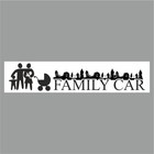 Полоса на лобовое стекло "FAMILY CAR", белая, 1600 х 170 мм - фото 103374