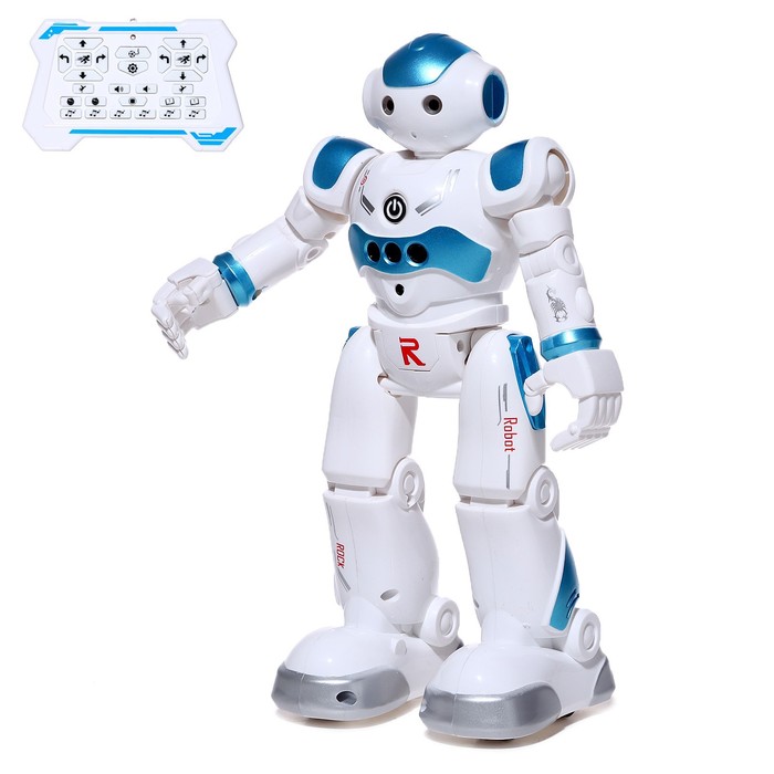 Робот «Робо-друг», с дистанционным и сенсорным управлением, русский чип, цвет синий - Фото 1