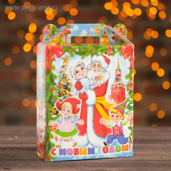 Подарочная коробка "Дед Мороз", большая, сборная, 16,8 х 7 х 25 см - Фото 1