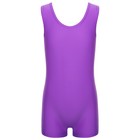Купальник гимнастический Grace Dance, с шортами, без рукавов, р. 28, цвет фиолетовый - Фото 8