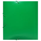 Папка на резинке А5, 500 мкм, Calligrata, корешок 30 мм, тиснение "песок", зелёная - Фото 3
