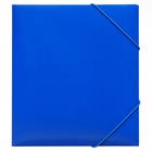 Папка на резинке А5, 500 мкм, Calligrata, корешок 30 мм, тиснение "песок", синяя - Фото 2