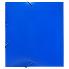 Папка на резинке А5, 500 мкм, Calligrata, корешок 30 мм, тиснение "песок", синяя - Фото 3