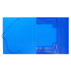 Папка на резинке А5, 500 мкм, Calligrata, корешок 30 мм, тиснение "песок", синяя - Фото 4