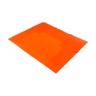 Папка на резинке А5, 500 мкм, Calligrata, корешок 30 мм, неон, оранжевая - Фото 3