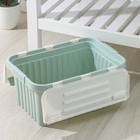 Ящик для хранения со створками «Сплит», 10 л, 25,5×38×17,6 см, цвет ментоловый - Фото 2