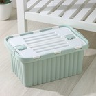 Ящик для хранения со створками «Сплит», 10 л, 25,5×38×17,6 см, цвет ментоловый - Фото 3