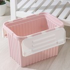Ящик для хранения со створками «Сплит», 16 л, 25,5×38×25,5 см, цвет розовый - Фото 3